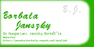 borbala janszky business card